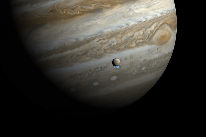 Jupiter egyik holdjával Jupiter egyik holdjával
