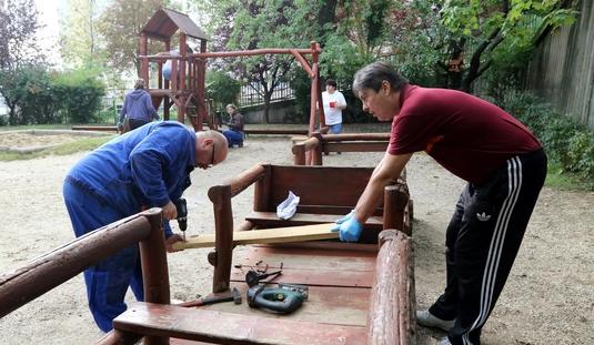 Megújult az óvoda udvar a Középszeren 
