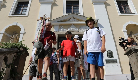 Zarándok csoport Miskolcon 