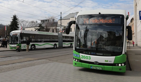 Új BYD buszok Miskolcon. Fotó: Juhász Ákos
