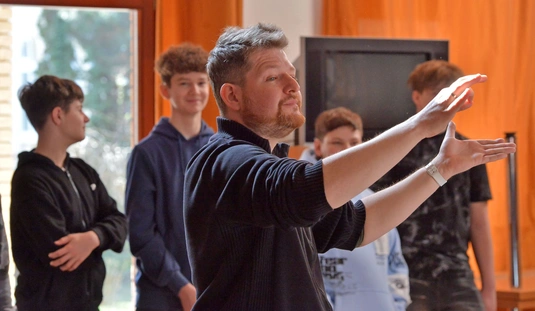 Színházi roadshow az Avasi Gimnáziumban. Fotó: Osztie Tibor