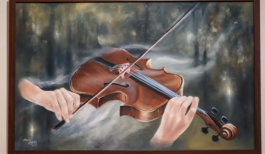 Técsi Ágnes festőművész kiállítása az Adyban