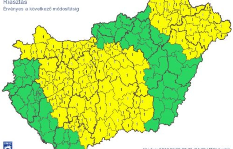 Borsodban is mérsékelték a másodfokú figyelmeztetést