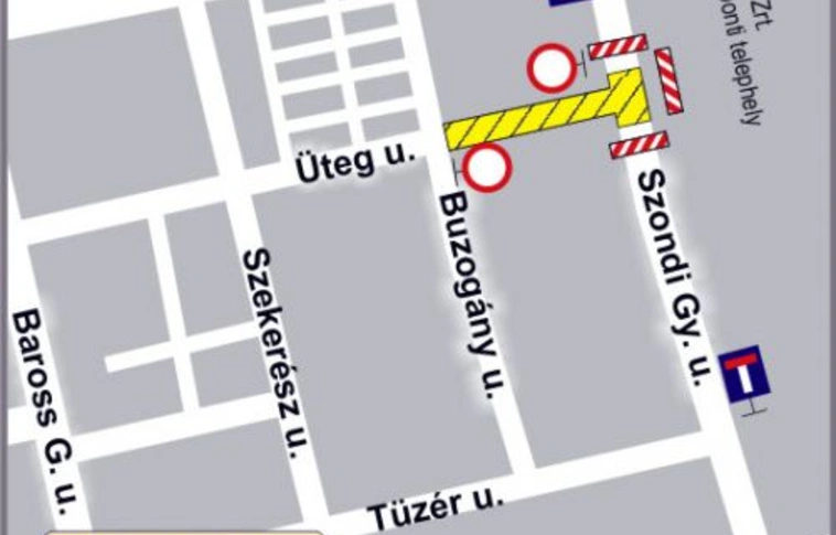 Lezárják az Üteg és a Szondi György utcák kereszteződését