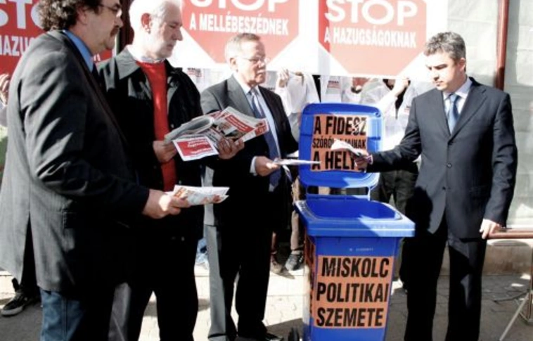 MSZP-s demonstráció a belvárosban