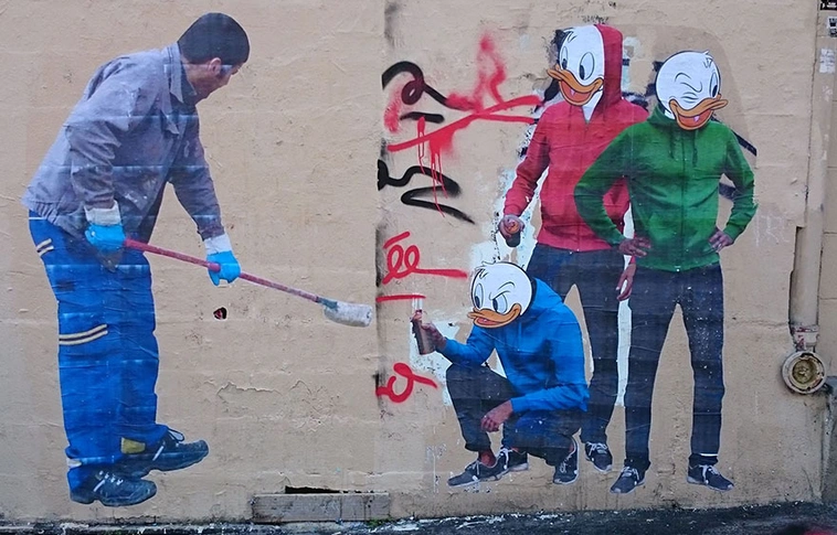 Csattanós válasz a graffitistől