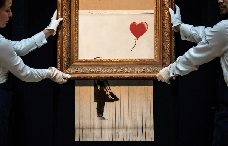 Banksy önmagát félig megsemmisítő művét a stuttgarti művészeti múzeumban fogják kiállítani