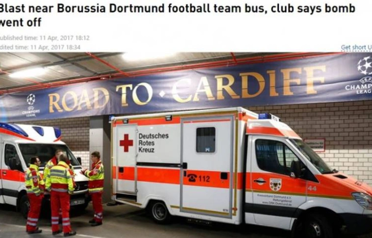 Robbanás volt a dortmundi BL-meccs előtt