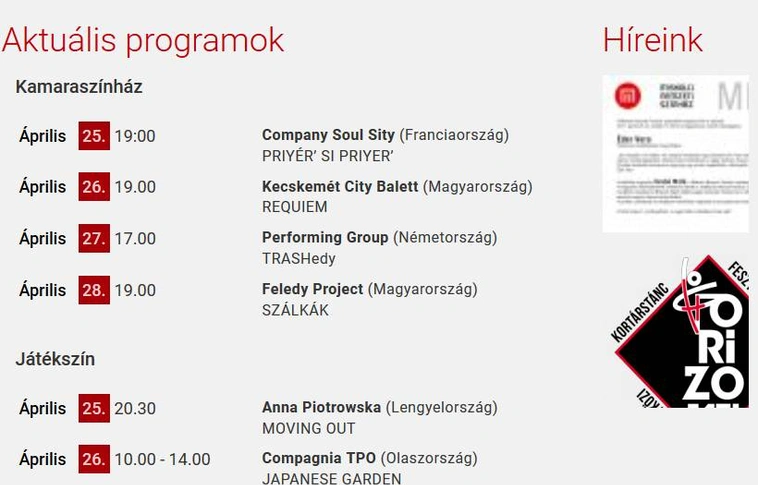 Elindult a Horizont Fesztivál honlapja