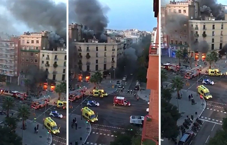 Két nagy robbanás Barcelona központjában (Videóval)