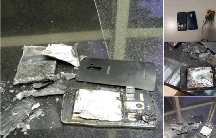 Felrobbant egy Lenovo mobiltelefon