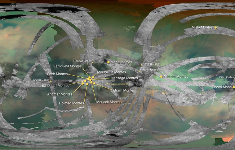 A Cassini kiszúrta a Titán legmagasabb hegycsúcsait