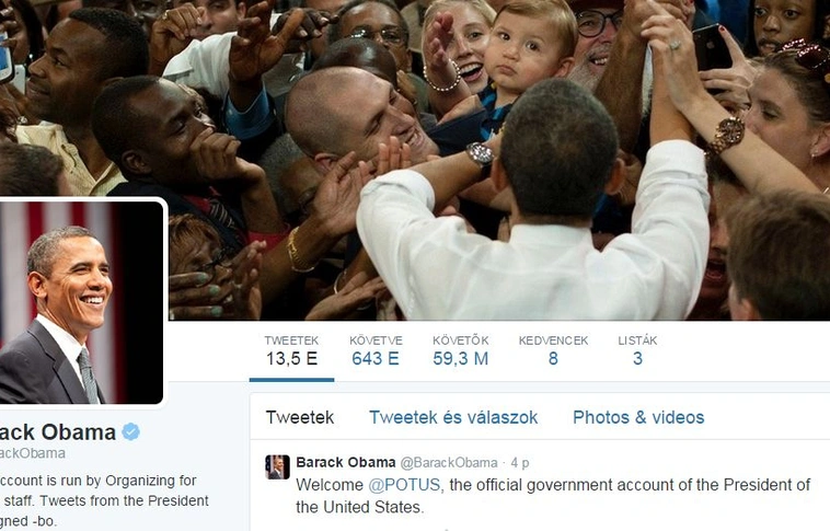 Az amerikai elnök csatlakozott a Twitterhez