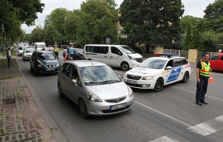 Baleset miatt volt torlódás a Csabai kapuban