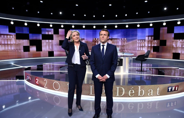  A tévénézők kétharmada szerint Emmanuel Macron volt a meggyőzőbb a vitában
