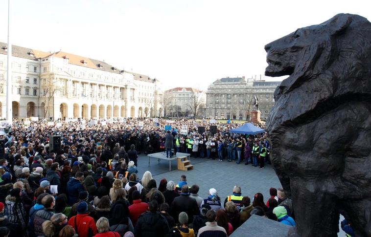 Az állatkínzás ellen tüntettek civilek Budapesten