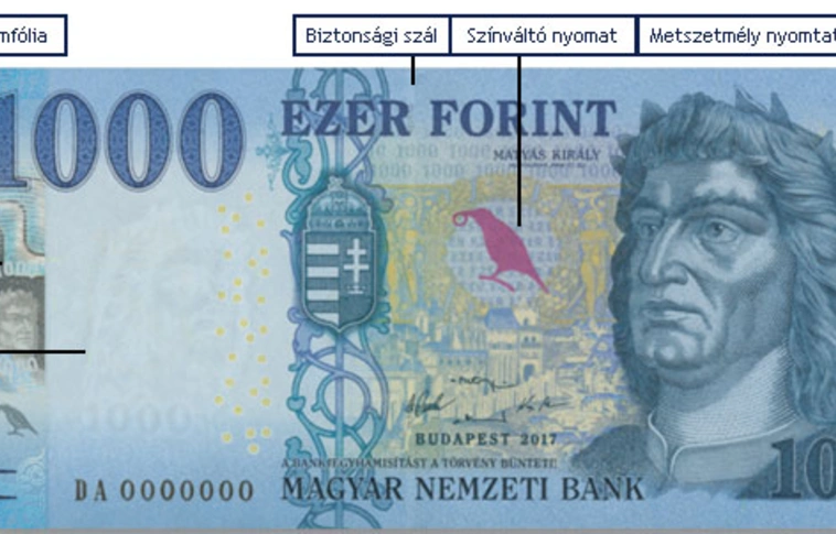 Új ezerforintos bankjegyet vezetnek be csütörtöktől