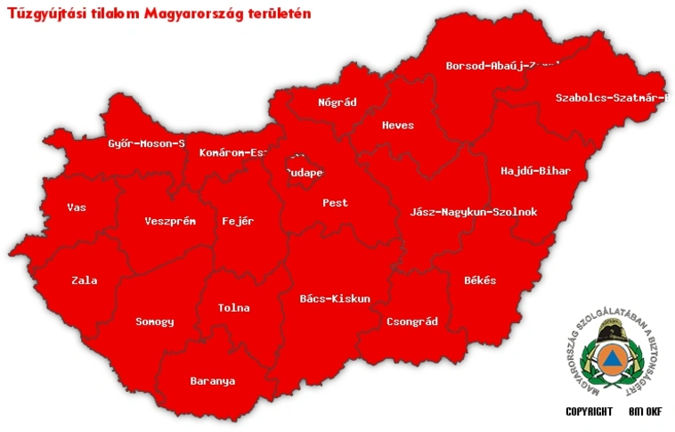 Hőség és szárazság – tűzgyújtási tilalmat rendeltek el