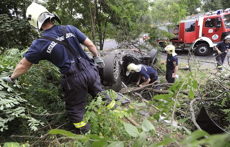 Villanyoszlopnak csapódott egy autó, ketten meghaltak a balesetben