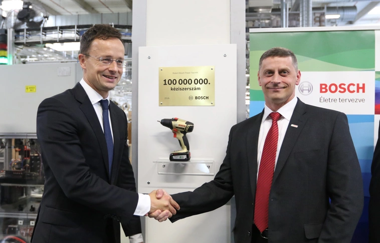 Elkészült a 100 milliomodik kéziszerszám a Bosch miskolci üzemében
