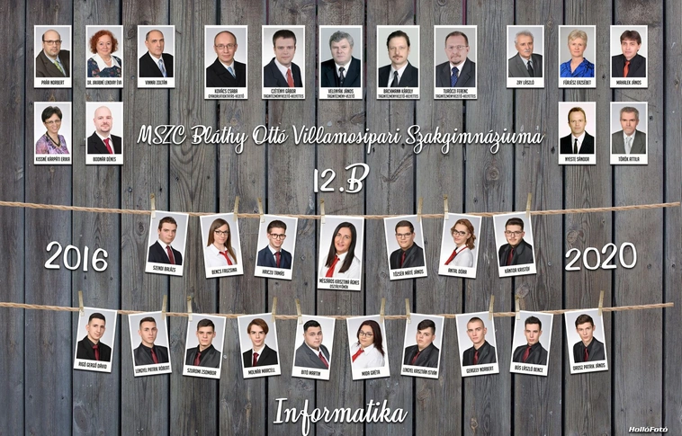 Tabló Bláthy 12.B
