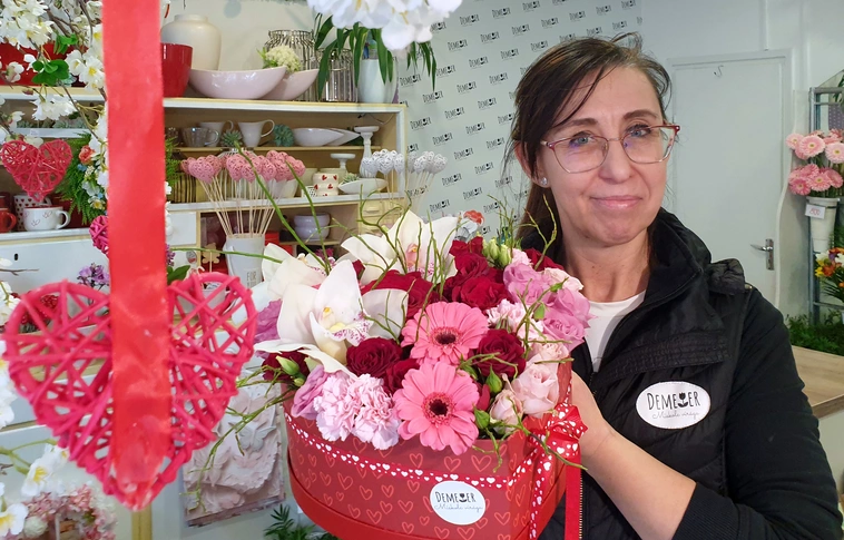 Valentin-nap Bálint-nap szerelmesek napja Demeter Virágüzlet Fotó: Mocsári László