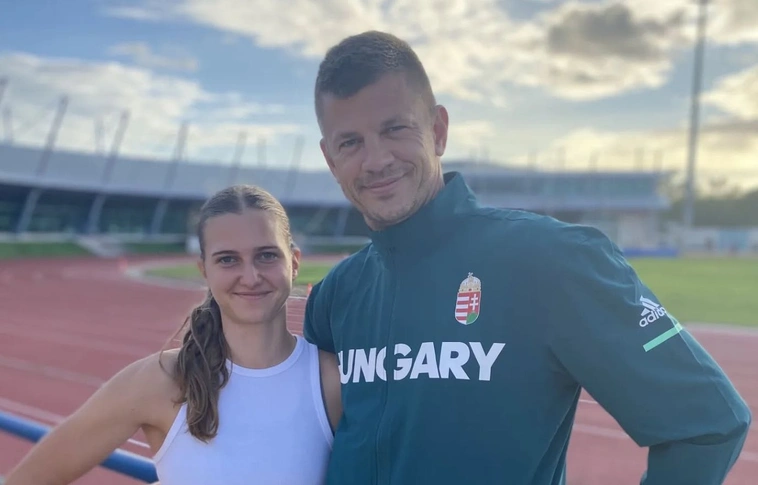 Gál Nikolett és edzője, Majkut Gergely. Fotó: magánarchívum
