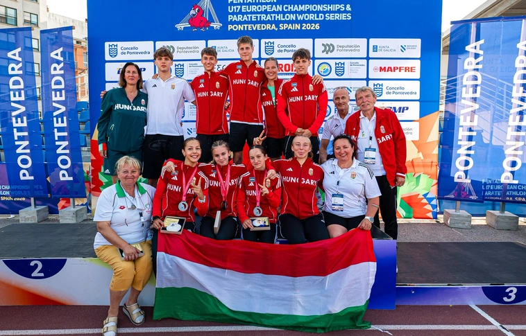 A magyar küldöttség az Európa-bajnokságon. Fotó: magánarchívum