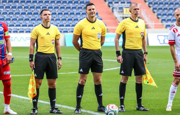 A Vasas – Kisvárda NB I-es labdarúgó mérkőzés miskolci hármasa (balról jobbra): Balla Levente, Rúsz Márton, Berényi Ákos. Fotó: magánarchívum