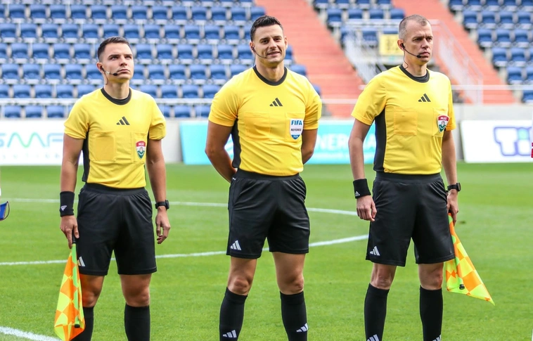 A Vasas – Kisvárda NB I-es labdarúgó mérkőzés miskolci hármasa (balról jobbra): Balla Levente, Rúsz Márton, Berényi Ákos. Fotó: magánarchívum