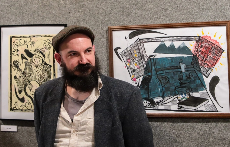 Czibik Ádám grafikus kiállítása az Ifiházban