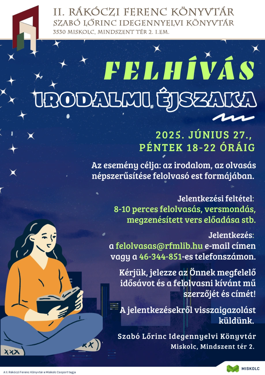 Irodalmi éjszaka plakát