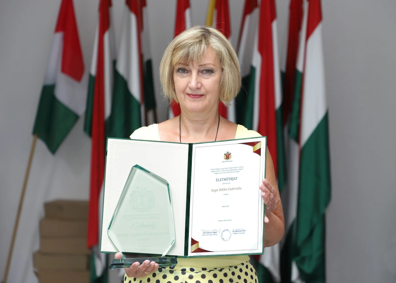 Suga Ildikó Gabriella kitüntetésével