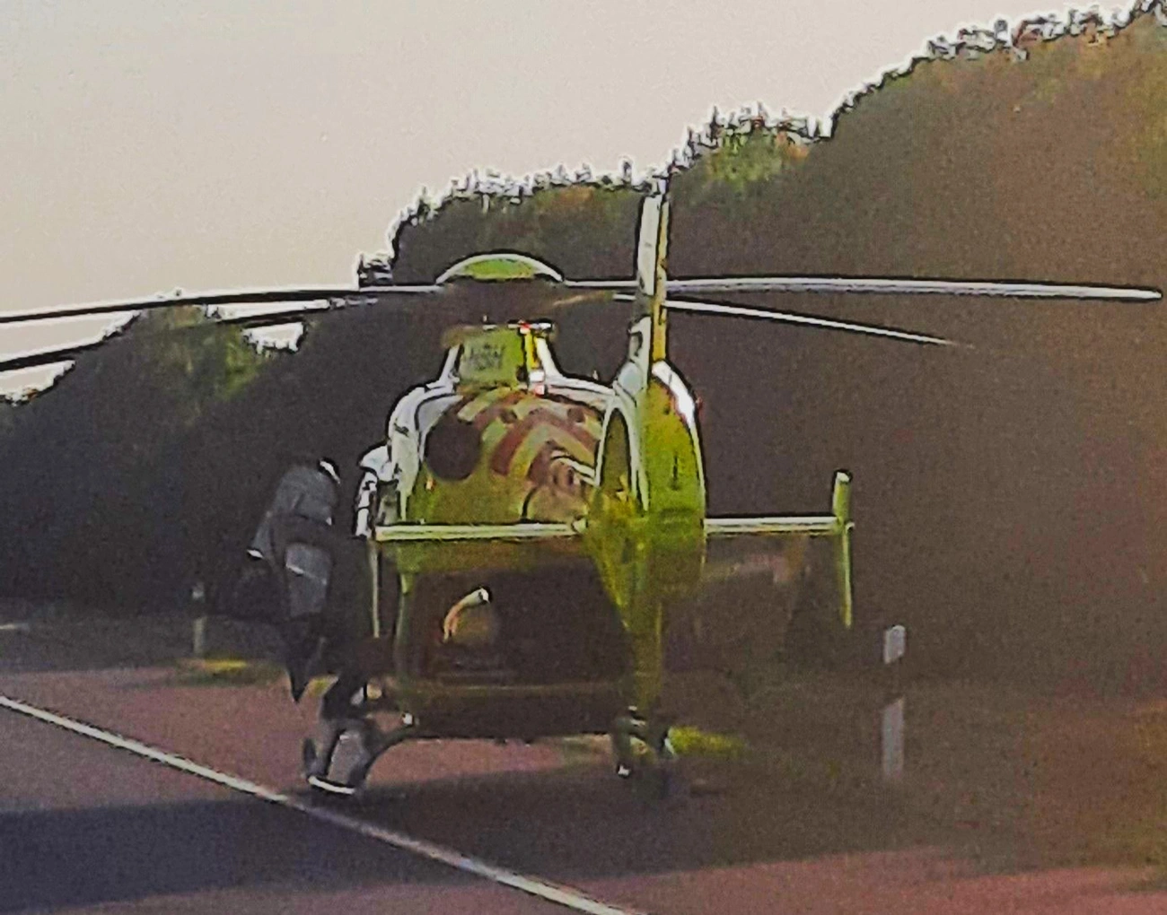 mentőhelikopter Csincsénél