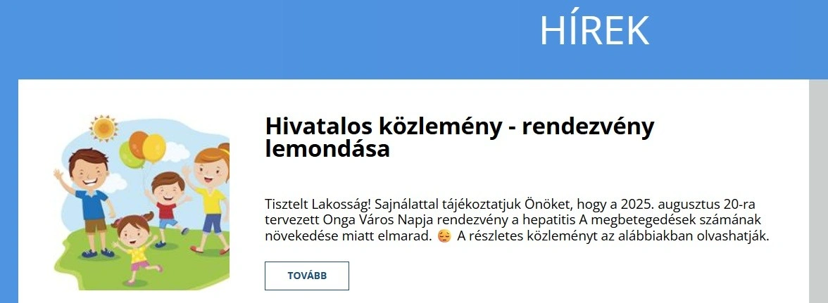 Onga közlemény
