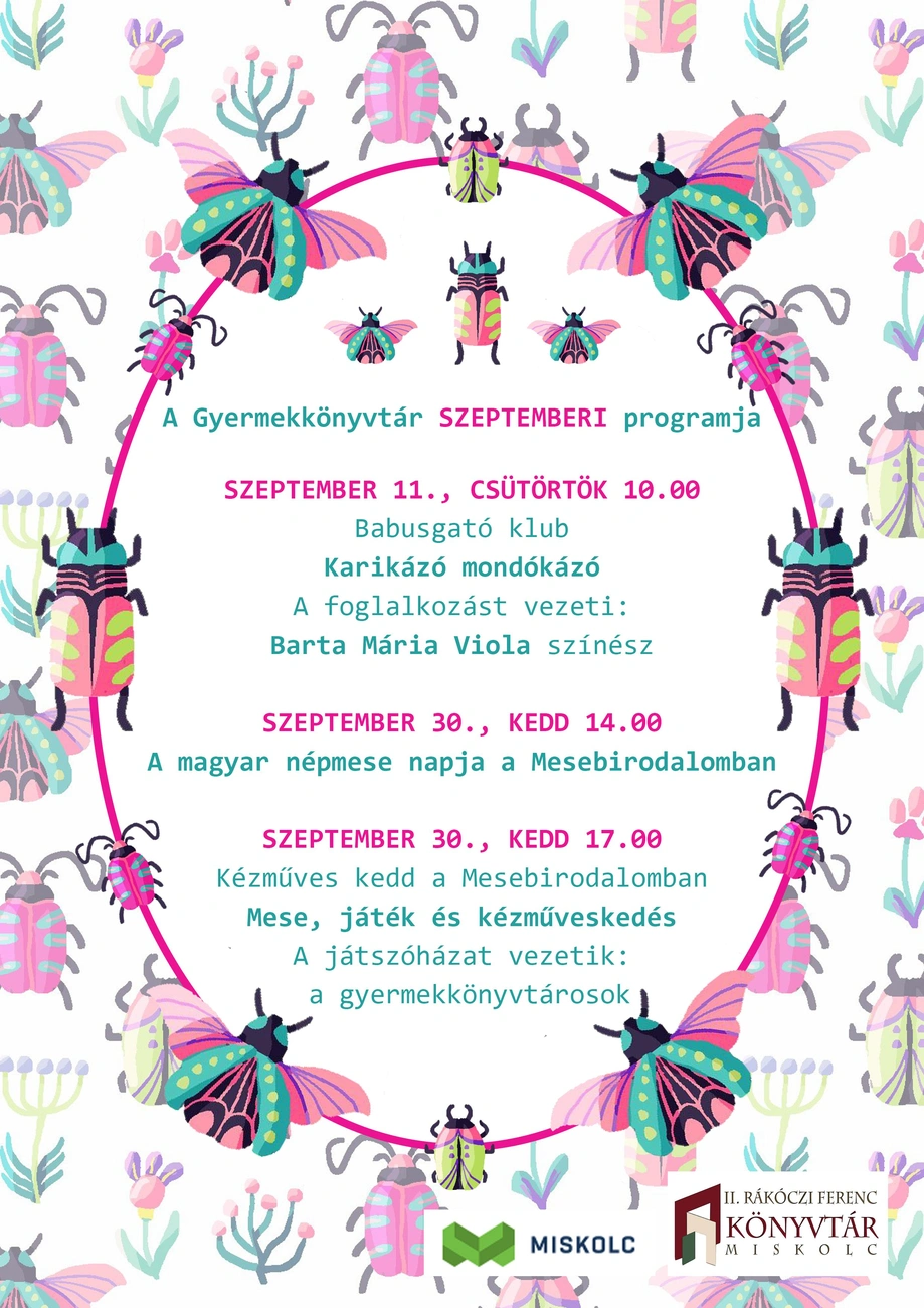 Gyermekkönyvtár programok plakát