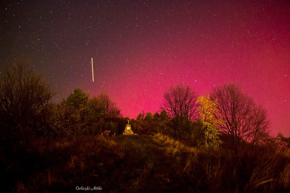 Északi fény Bükkszentkereszten, Fotó: Orliczki Attila