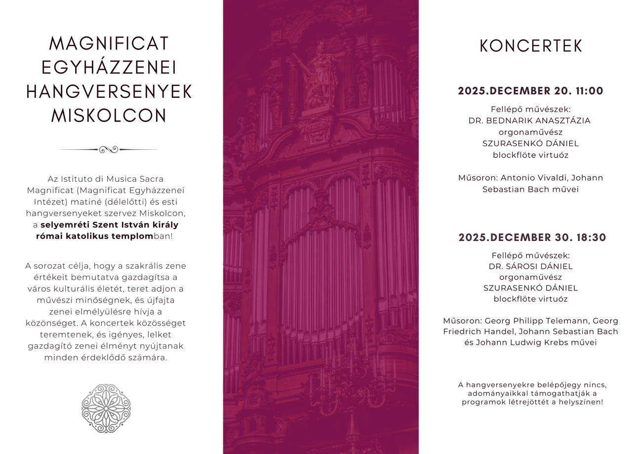 Magnificat koncertsorozat plakát