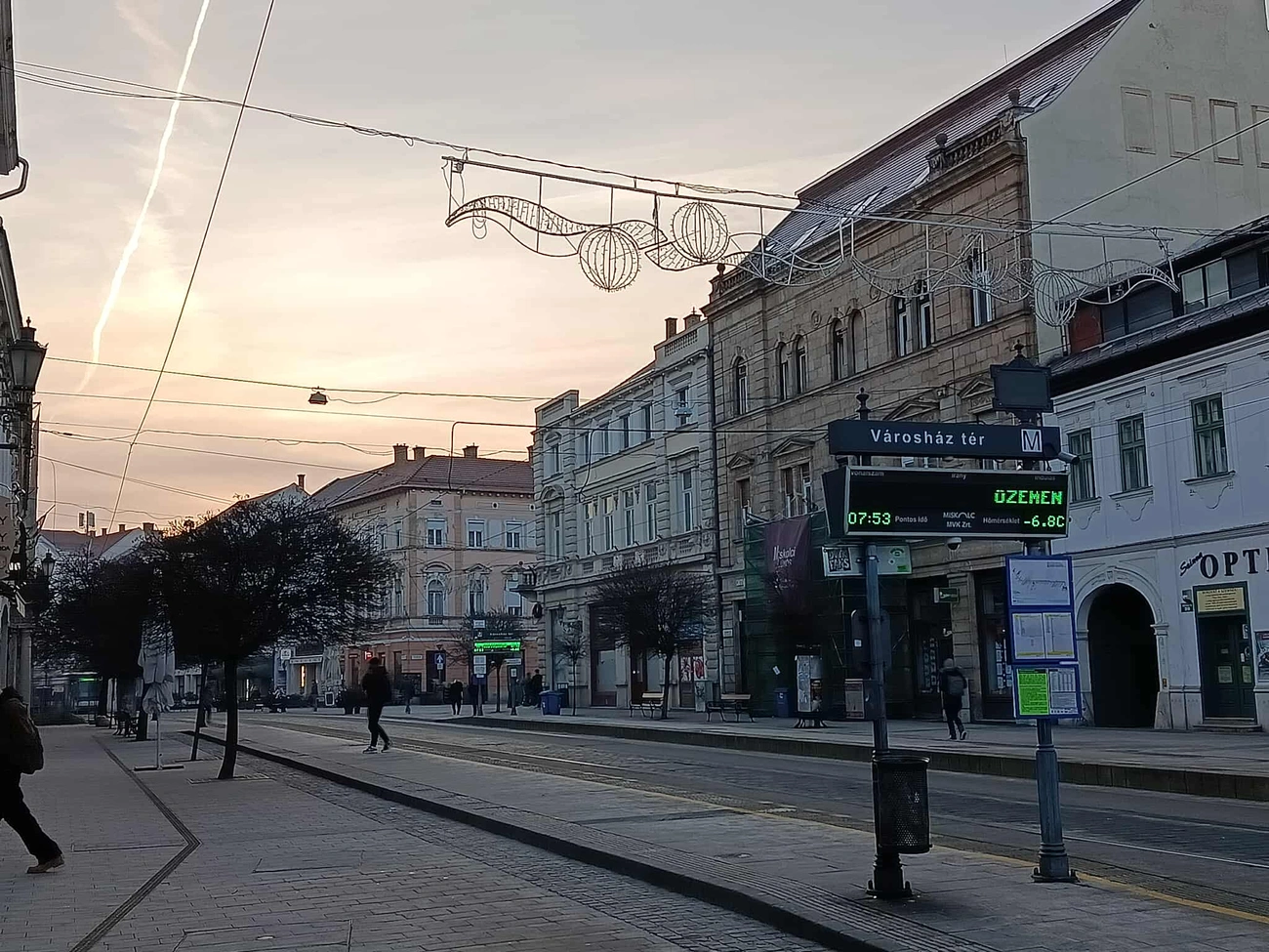 Hideg volt Miskolc belvárosában is január 5-én reggel.