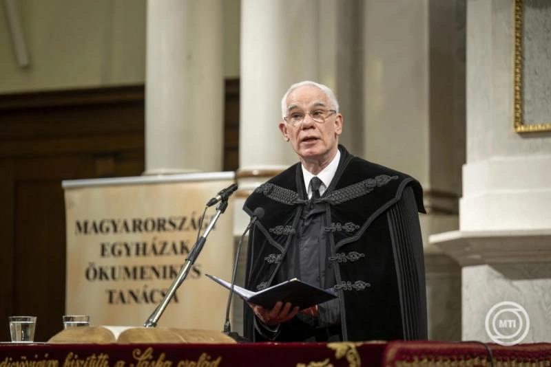 Balog Zoltán református püspök az Ökumenikus imahéten, 2026. Fotó: MTI