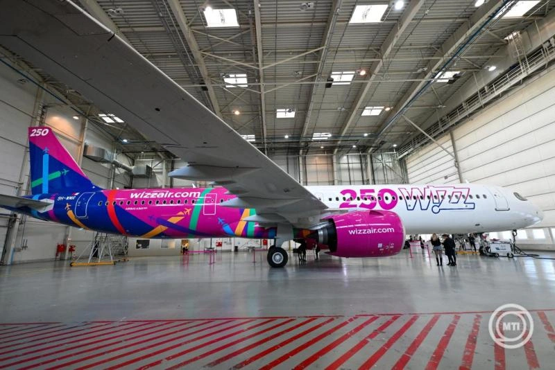 Wizz Air utasszállító repülőgép. Fotó: MTI