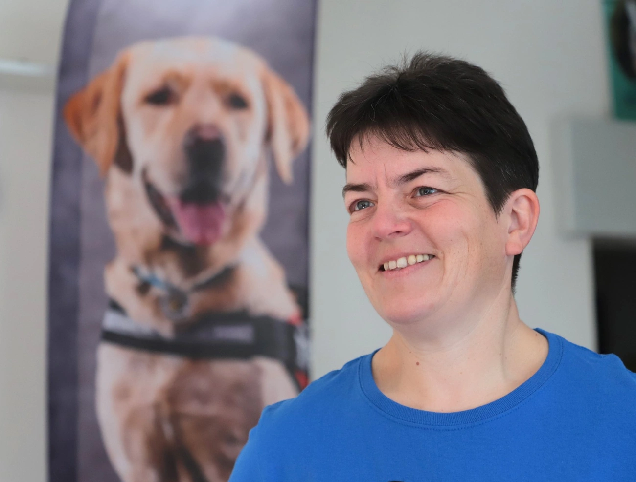 Komondi Piroska, a Baráthegyi Vakvezető Kutya Iskola szakmai vezetője. Fotó: Mocsári László