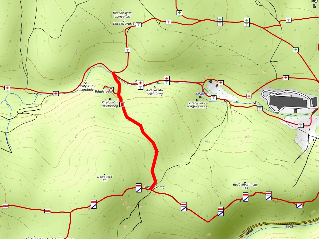 A fakidőlésekkel érintett turistaút a Bükkben. Forrás: Északerdő Zrt.