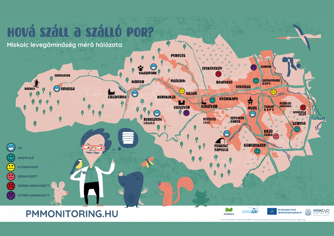 LIFE_szálló por térkép