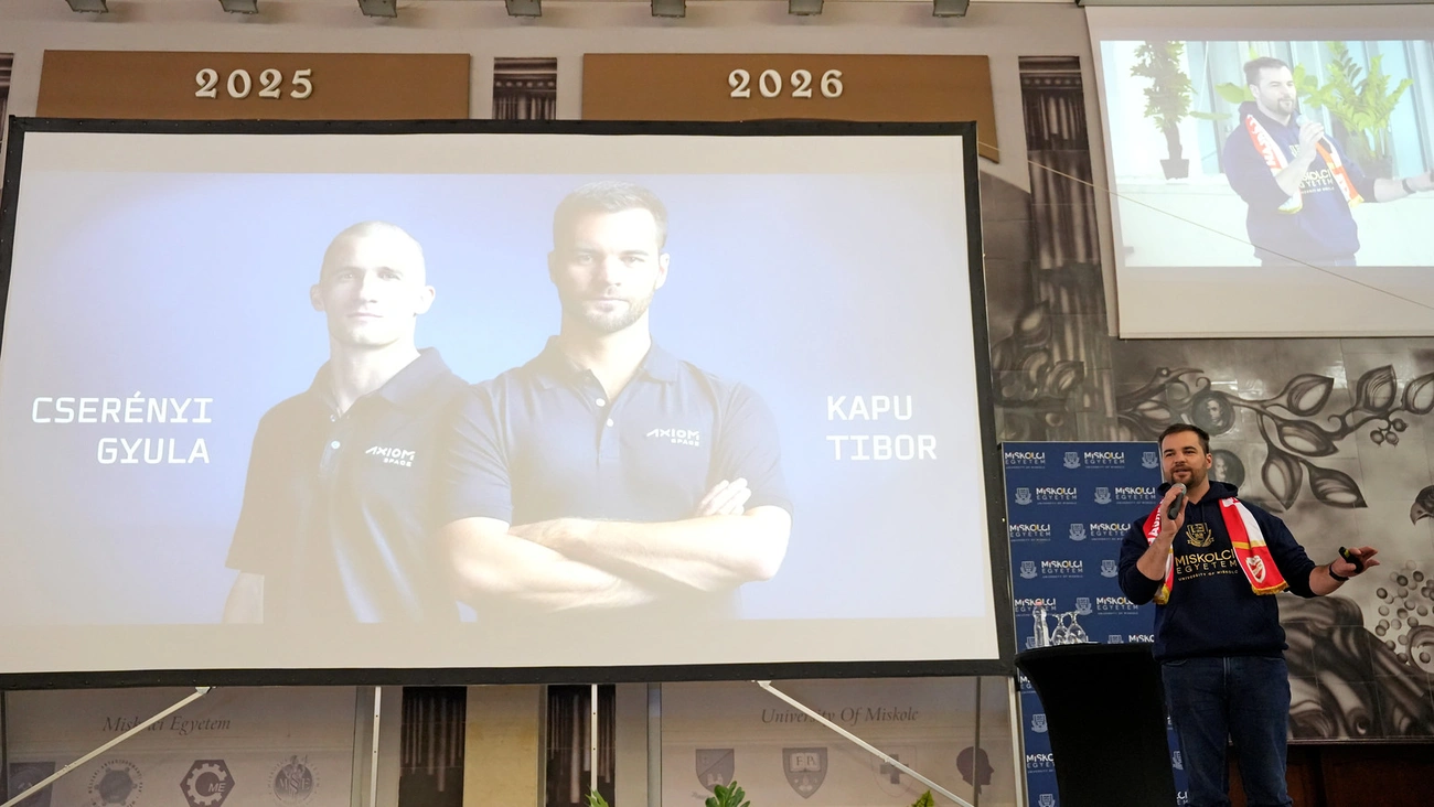 Kapu Tibor a Miskolci Egyetemen. Fotó: Végh Csaba