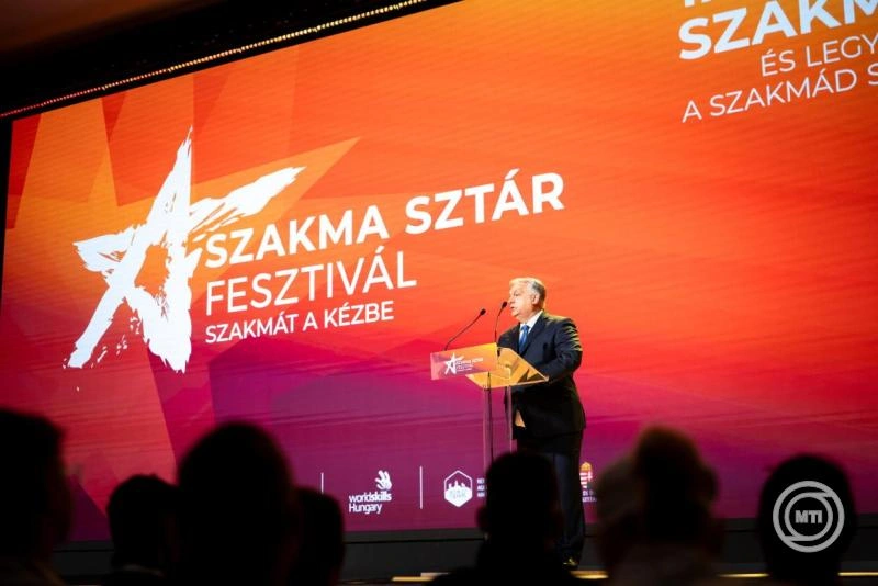 Orbán Viktor a Szakma Sztár Fesztivál megnyitóján köszöntötte a jelenlévőket. Fotó: Magyar Kereskedelmi és Iparkamara