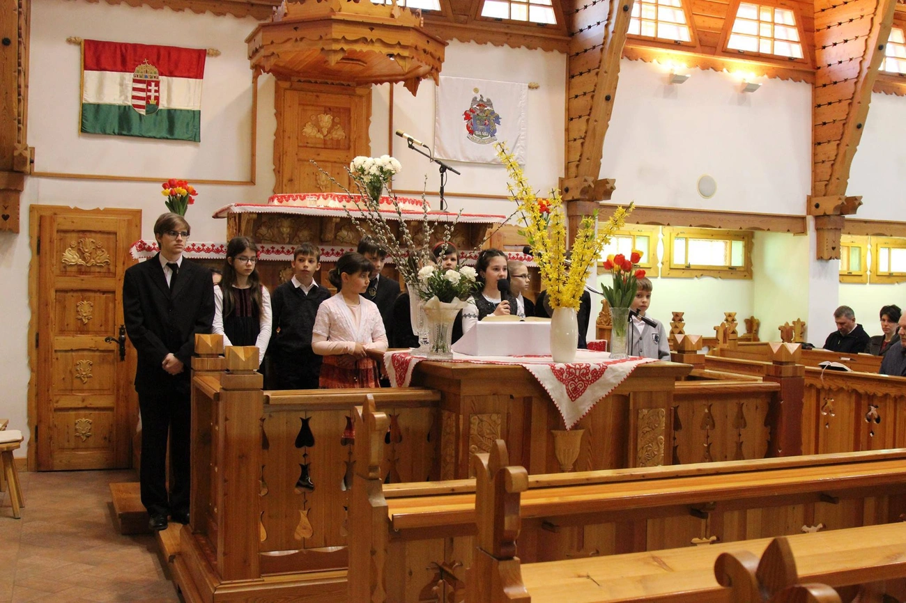 Virágvasárnap a Deszkatemplomban. Fotó: Deszkatemplom Facebook