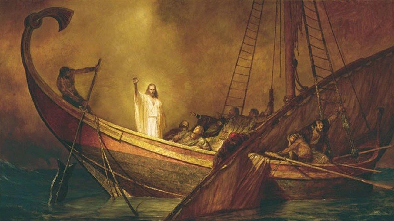 Jézus lecsendesíti a tengert festmény. Fotó: Vatican News