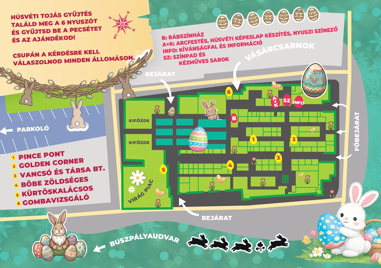 piac húsvéti térkép