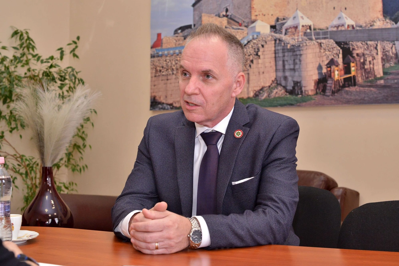Bíró Tibor a szerkesztőségben. Fotó: Osztie Tibor